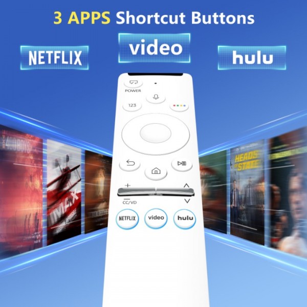 Angrox Voice Remote for Samsung-Smart-TV-Remote-Control-Replacement, Universal for Samsung Frame Crystal QLED OLED UHD 4K 8K Voice Smart TV
