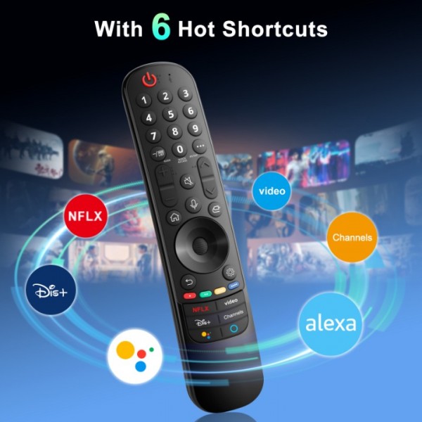 Angrox Magic Remote for LG-Smart-TV-Remote-Control-Replacement with Pointer and Voice Function,Compatible with LG 2021/2022/2023/2024 UHD OLED QNED NanoCell 4K 8K Smart TV